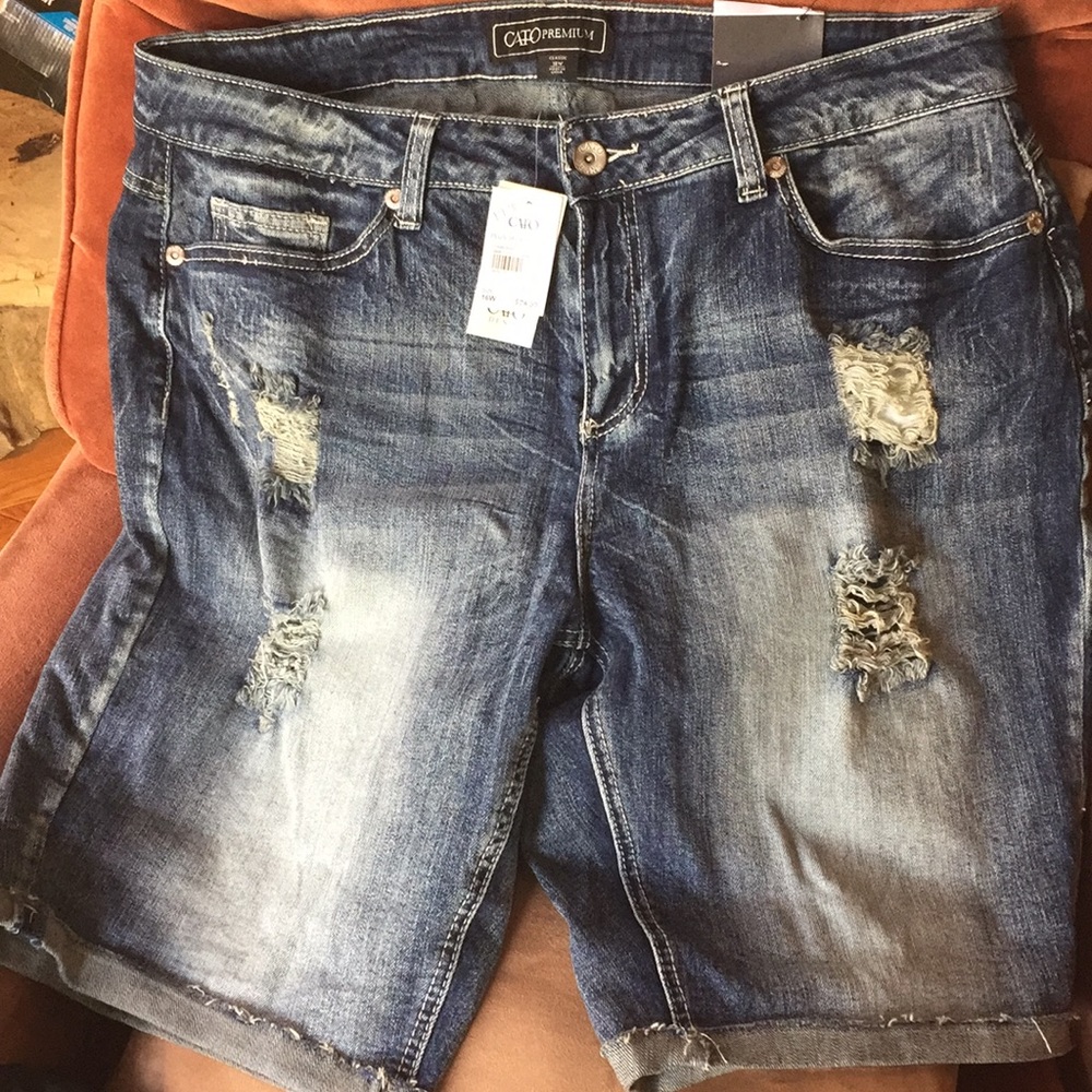 Cato Blue Jean Bermuda Shorts